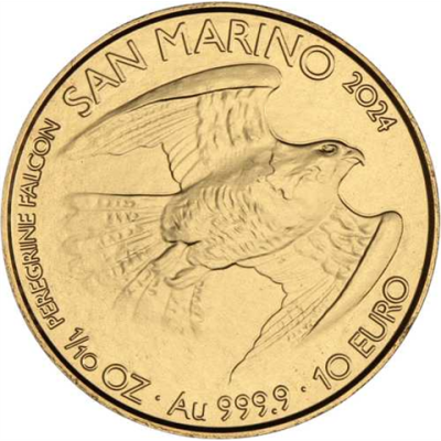 San-Marino-10Euro-2024-AuStgl-1-10-Unze-Wanderfalke-RS