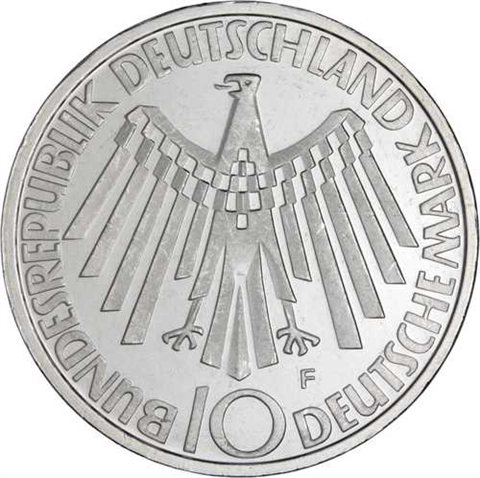 Deutschland-10DM-1972-AGstgl-oly.-StrahelnspiraleDt-RS