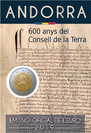 2 Euro-Gedenkmünzen 600. Jahrestag des Consell de la Terra aus Andorra bestellen