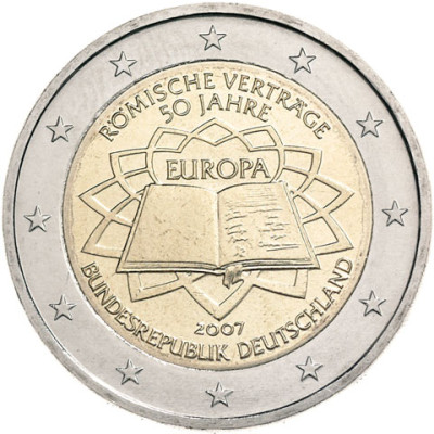 Deutschland 2 Euro 2007 bfr. Römische Verträge Mzz. D