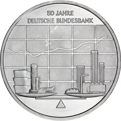 Deutschland 10 Euro Silber 2007 - 50 Jahre Deutsche Bundesbank