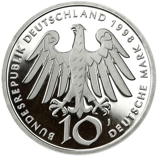 Deutschland 10 DM Münze 1998 PP - Hildegard von Bingen