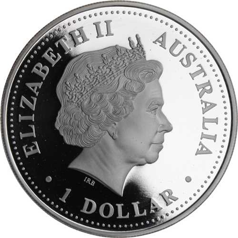 Australien-1Dollar-2003-AGpp-JahrDerZiege-Etui