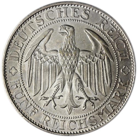 Jäger-339-Weimarer-Republik-5-Reichsmark-1929-bfr-Mzz-E-Meißen-I