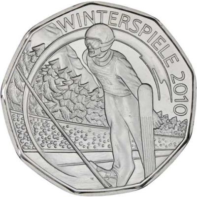 Österreich-5 Euro-2010-AGstgl-Winterspiele Skispringen-RS