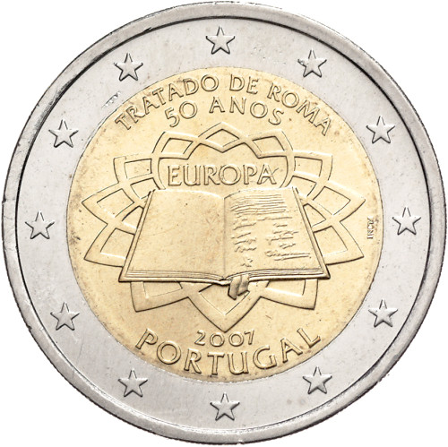 Portugal 2 Euro 2007 bfr. 50 Jahre Römische Verträge