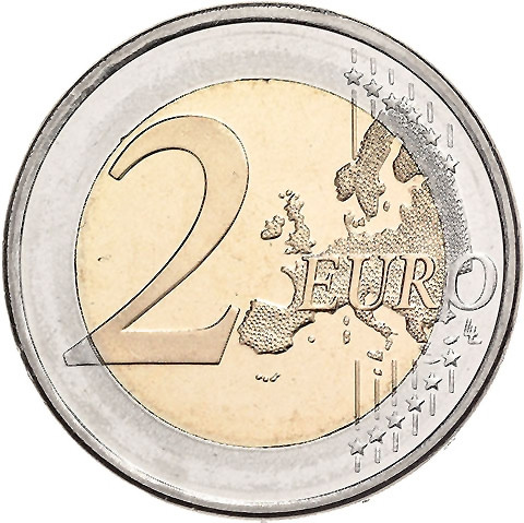 Andorra 2 Euro Gedenkmünze 2018 70. Jahre Deklaration der Menschenrechte in Farbe 