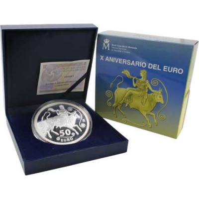 Spanien-50Euro-2012-10.JahrestagEuro-Etui