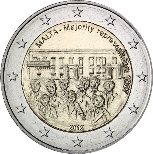 Malta 2 Euro 2012 Bankfrisch 125 Jahre Mehrheitswahlrecht