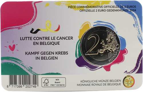 Belgien-2Euro-2024-Stgl-Kampf gegen Krebs-Coincard-RS