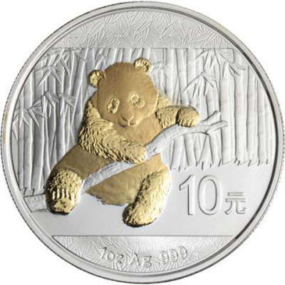 China-10Yuan-2014-AG-Panda-Goldveredelung-FD-VS