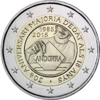 2 Euro Sondermünze Andorra 2015 Volljährigkeit 18