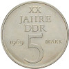 DDR Nickelprobe 5 Mark Münze 1969 - 20 Jahre DDR