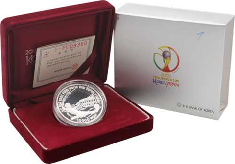 Korea-10000Won-2001-AGpp-Fifa2002-S-Etui