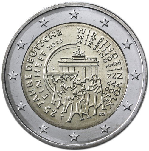 Deutschland 2 Euro 2015 bfr. 25 Jahre Deutsche Einheit Mzz. F-RS