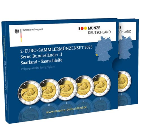 Deutschland--5x2Euro-2025-Saarland-Folder-RS-VS