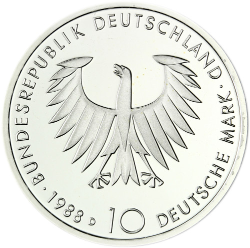 Deutschland 10 DM Silber 1988 Arthur Schopenhauer