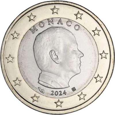 Monaco-1 Euro-2024-bfr-Kursmünze-RS