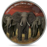 Ghana 5 Cedis 2013 Elephantenherde FARBE