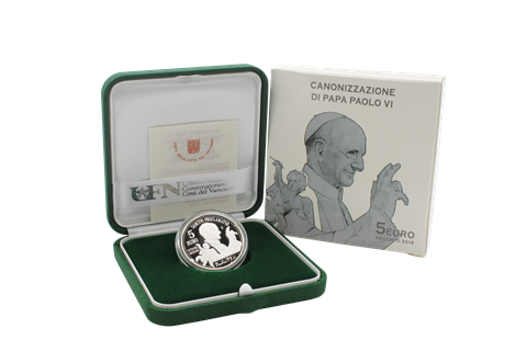 Vatikan-5Euro-2018-AGpp-PapstPaulVI-Etui