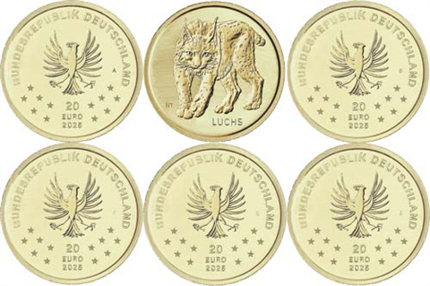 Deutschland-20Euro-2025-AUstgl-Luchs-VS-A-D-F-G-J