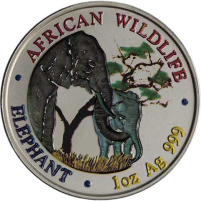 Sambia-5000 Kwacha-2001-Agstgl-Farbe-Elefant-RS