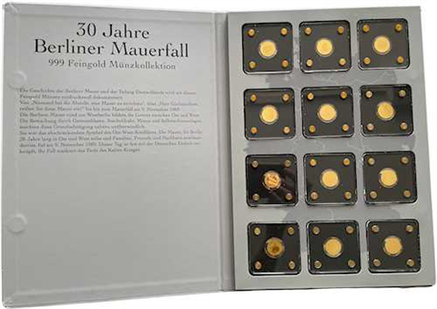 Tschad-12x3000FrancsGold-12x1-500ozGold-30JahreBerlinerMauerfall1