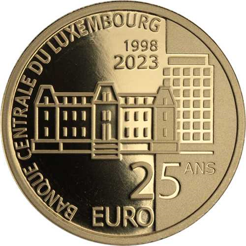 Luxemburg-25 Euro-2023-AuPP-25.Jahrestag Zentralbank-VS