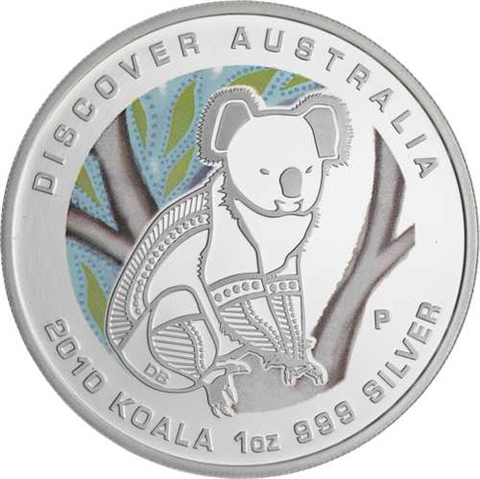 Australien-1Dollar-2010-Agstgl-Koala FD-Farbe-RS