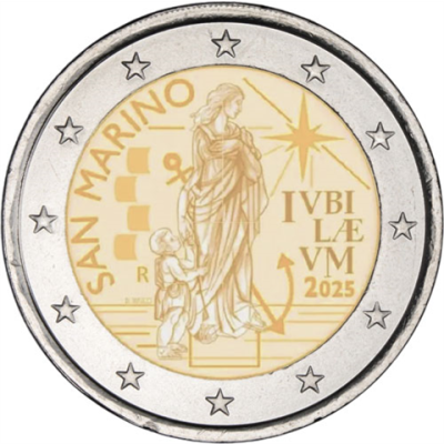 San-Marino-2Euro-2025-Sondermünze-Pilger-Der-Hoffnung