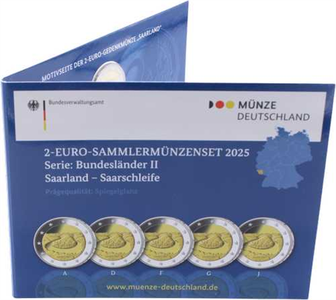 Deutschland-5x2euro-2025-PP-Saarschleife-MzzA-J-Folder