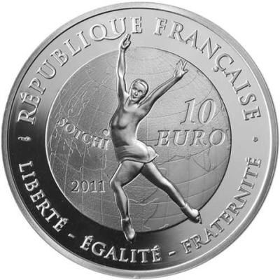 Frankreich 10 Euro 2011 PP Winter Spiele Eiskunstlaufen I