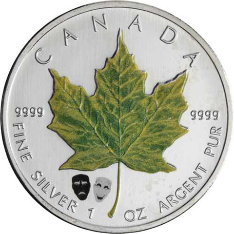 Kanada-4x5Dollar-2008-AGstgl-MapleLeaf-Farbe-Etui