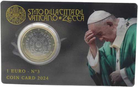 Vatikan-1 Euro-2024-Stgl-Coincard Nr.3-RS