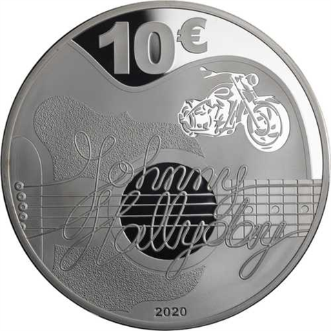 Frankreich-10 Euro-2020-AGpp-Johnny Hallyday-RS